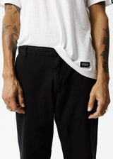 Afends Mens Ninety Twos - Recycled Twill Relaxed Pants - Black - Afends mens ninety twos   recycled twill relaxed pants   black   sustainable clothing   streetwear