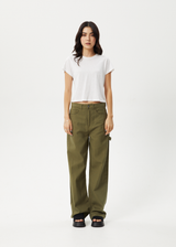 Afends Womens Roads - Carpenter Pant - Military - Afends womens roads   carpenter pant   military   sustainable clothing   streetwear