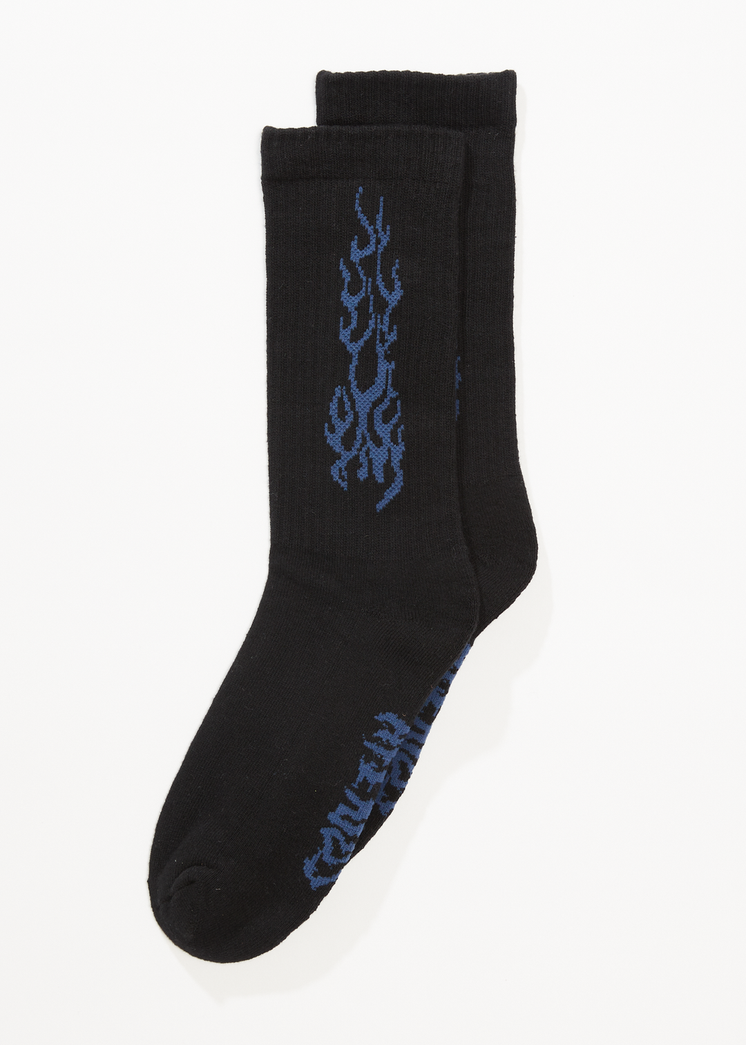 AFENDS Mens Scorched - Socks One Pack - Black - Sustainable Clothing - Streetwear