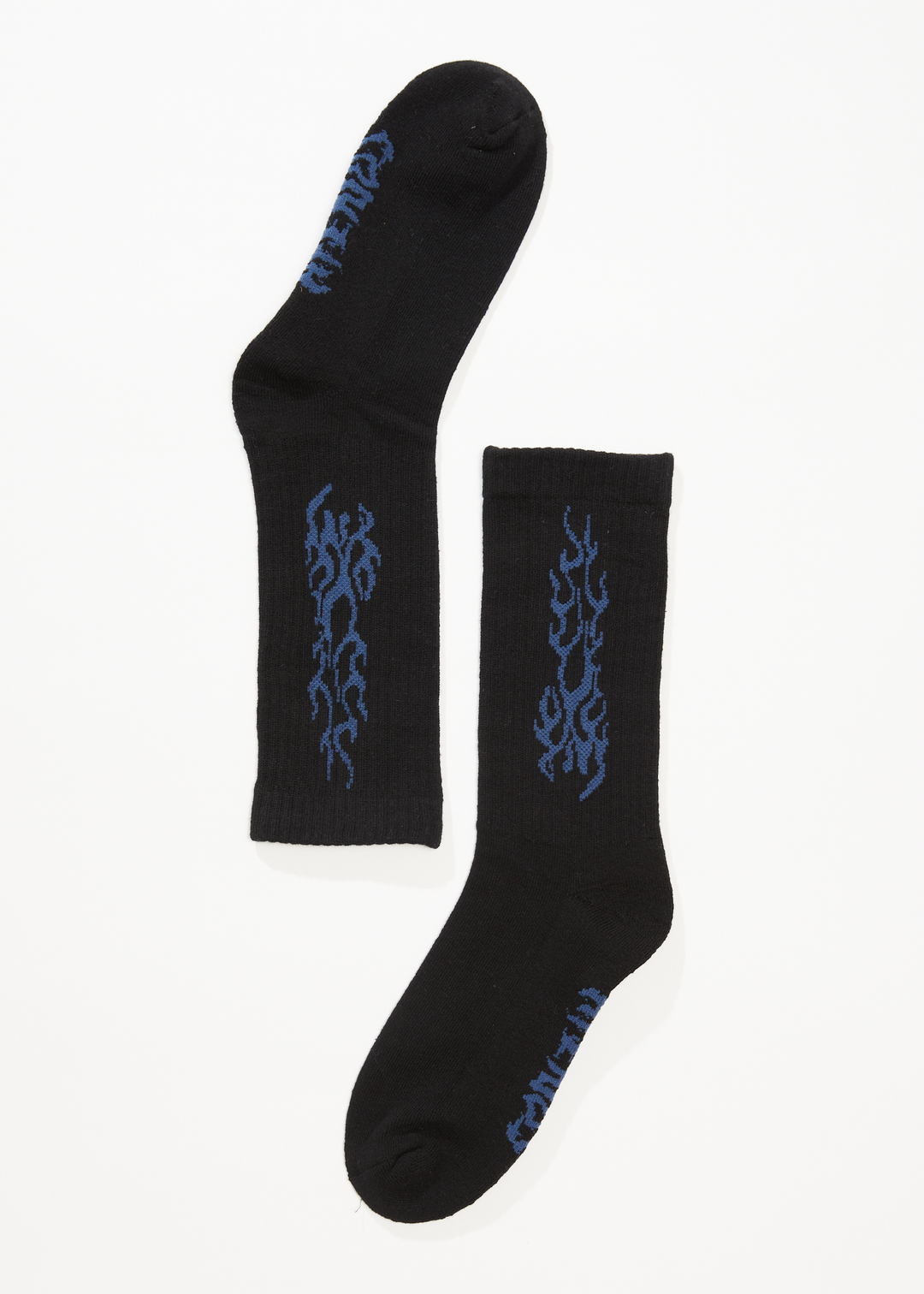 AFENDS Mens Scorched - Socks One Pack - Black - Sustainable Clothing - Streetwear