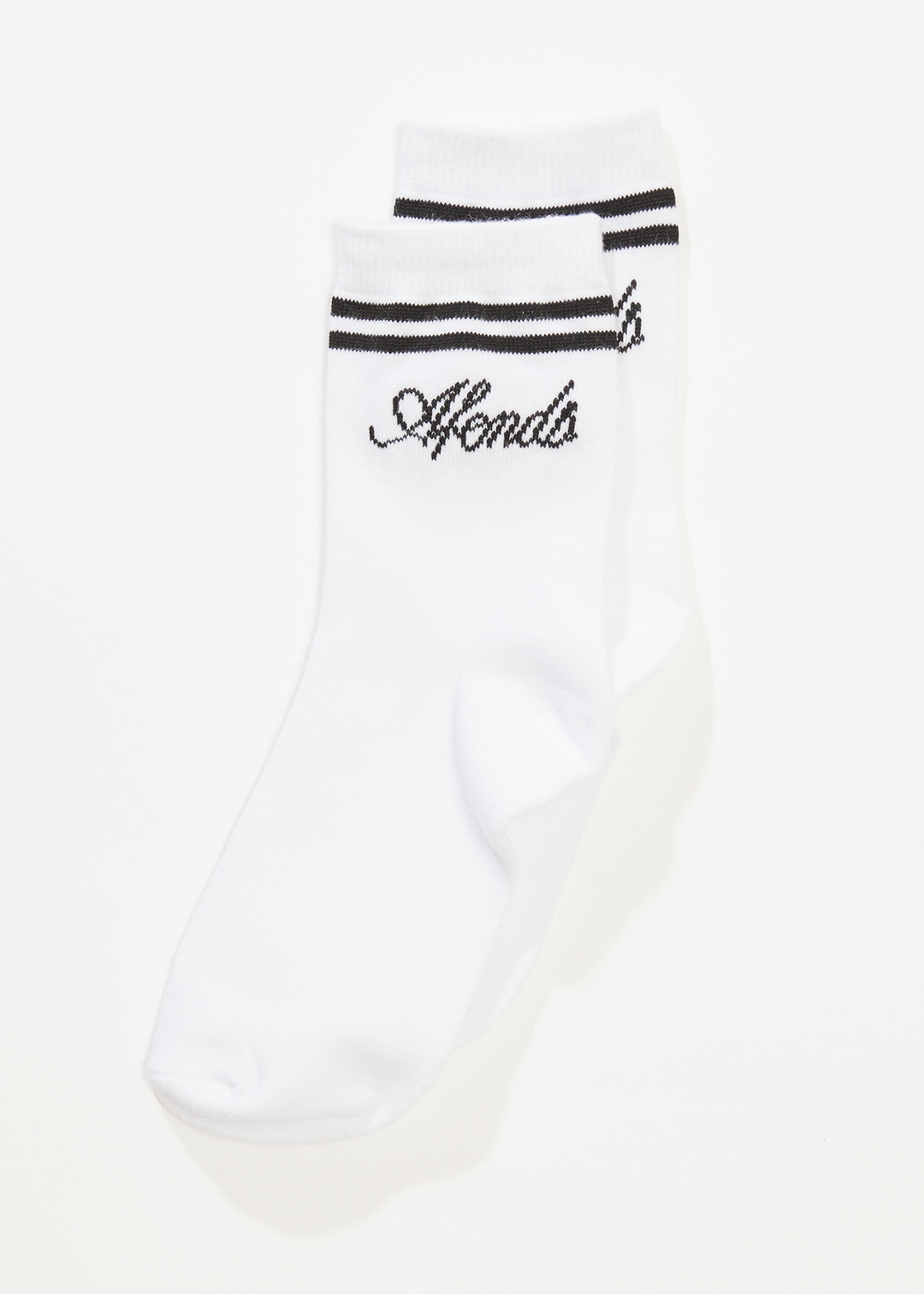 AFENDS Womens Notice - Socks Two Pack - White / Black - Sustainable Clothing - Streetwear