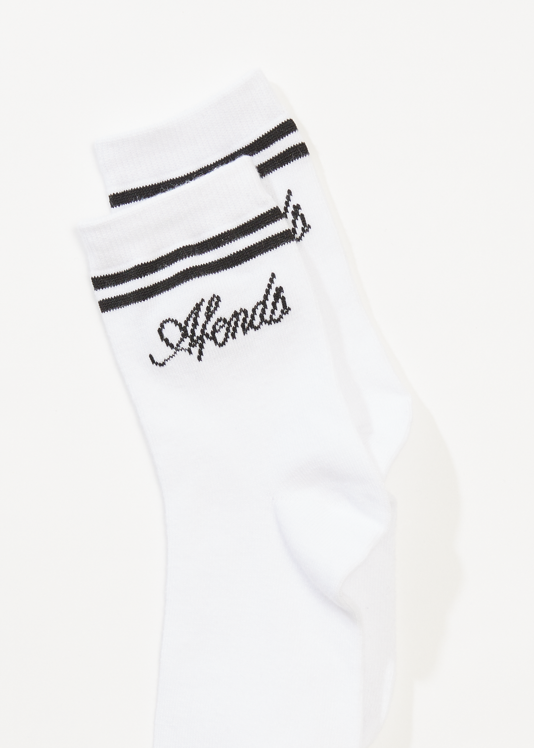 AFENDS Womens Notice - Socks Two Pack - White / Black - Sustainable Clothing - Streetwear