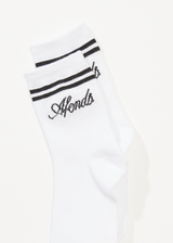 AFENDS Womens Notice - Socks Two Pack - White / Black - Afends womens notice   socks two pack   white / black   sustainable clothing   streetwear