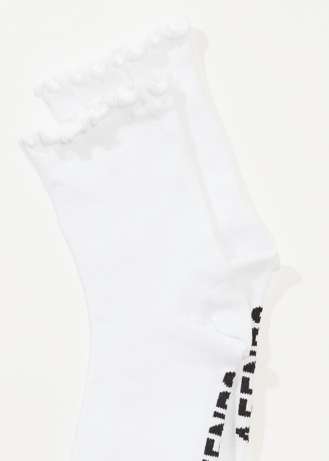 AFENDS Womens Leo - Socks Two Pack - White / Black - Sustainable Clothing - Streetwear