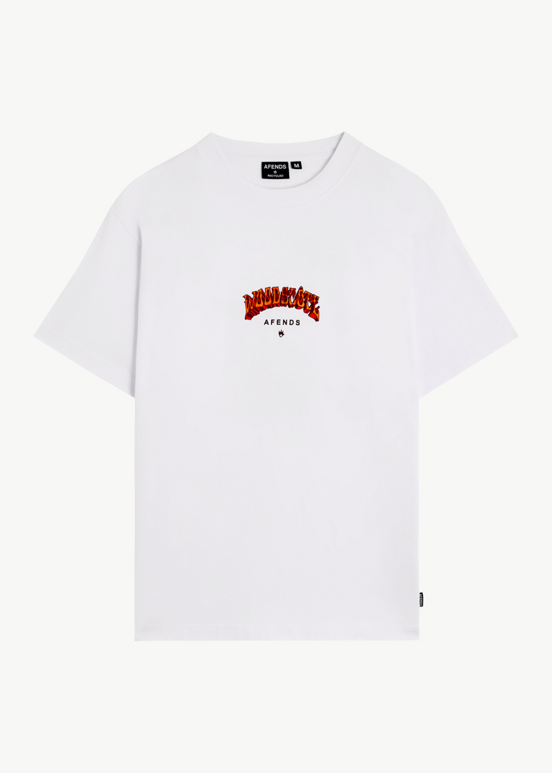 AFENDS Woodscote - Boxy Graphic T-Shirt - White