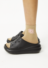 Afends Unisex Daze - Hemp Crew Socks - Tan - Afends unisex daze   hemp crew socks   tan   sustainable clothing   streetwear