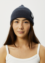 Afends Unisex Solace - Unisex Organic Knit Beanie - Charcoal - Afends unisex solace   unisex organic knit beanie   charcoal   sustainable clothing   streetwear