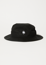 AFENDS Mens Flame - Recycled Bucket Hat - Black - Afends mens flame   recycled bucket hat   black   sustainable clothing   streetwear