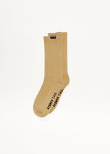 AFENDS Mens Everyday - Hemp Socks One Pack - Taupe - Afends mens everyday   hemp socks one pack   taupe   sustainable clothing   streetwear