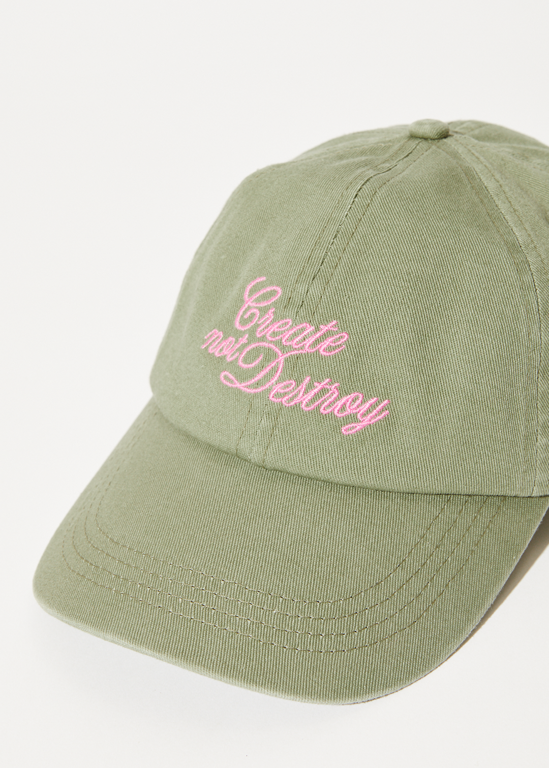 AFENDS Womens Create - Panelled Cap - Olive - Sustainable Clothing - Streetwear