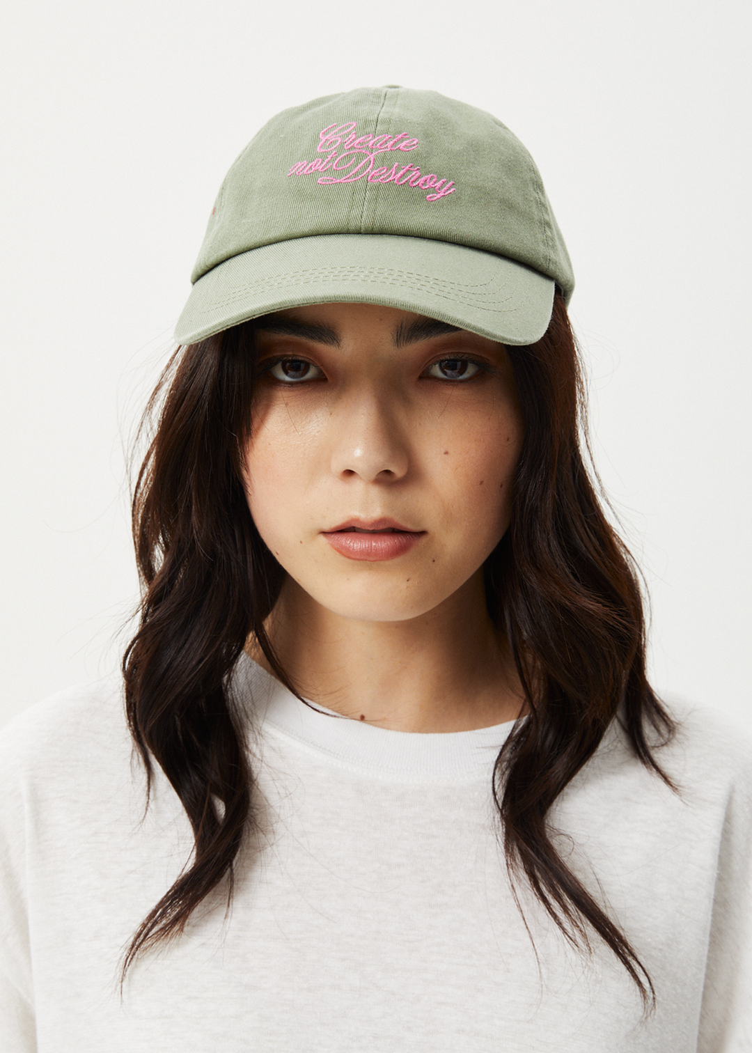 AFENDS Womens Create - Panelled Cap - Olive - Sustainable Clothing - Streetwear