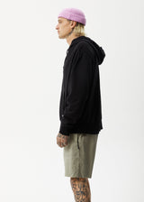 AFENDS Mens All Day - Hemp Hoodie - Black - Afends mens all day   hemp hoodie   black   sustainable clothing   streetwear