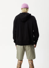 AFENDS Mens All Day - Hemp Hoodie - Black - Afends mens all day   hemp hoodie   black