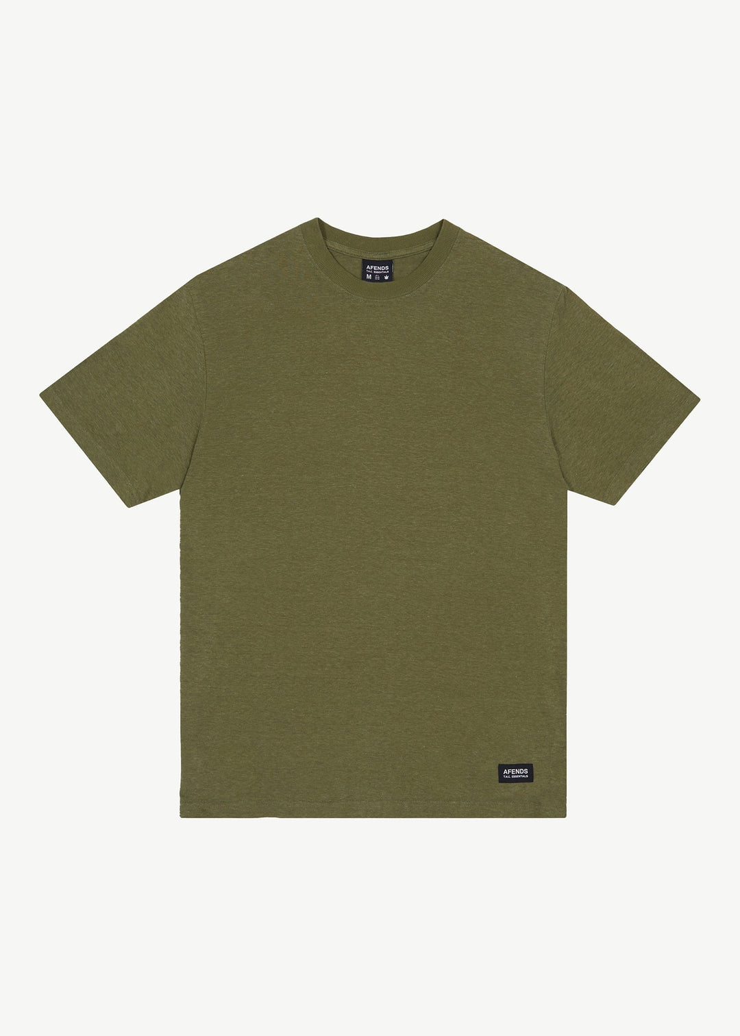 AFENDS Mens Classic - Hemp Retro T-Shirt - Military - Sustainable Clothing - Streetwear