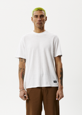 AFENDS Mens Classic - Hemp Retro T-Shirt - White - Afends mens classic   hemp retro t shirt   white