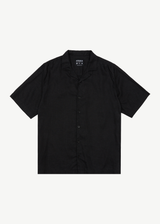 AFENDS Mens Daily - Hemp Cuban Short Sleeve Shirt - Black - Afends mens daily   hemp cuban short sleeve shirt   black   sustainable clothing   streetwear