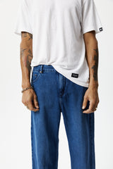 AFENDS Mens Pablo - Denim Baggy Jeans - Authentic Blue - Afends mens pablo   denim baggy jeans   authentic blue   sustainable clothing   streetwear