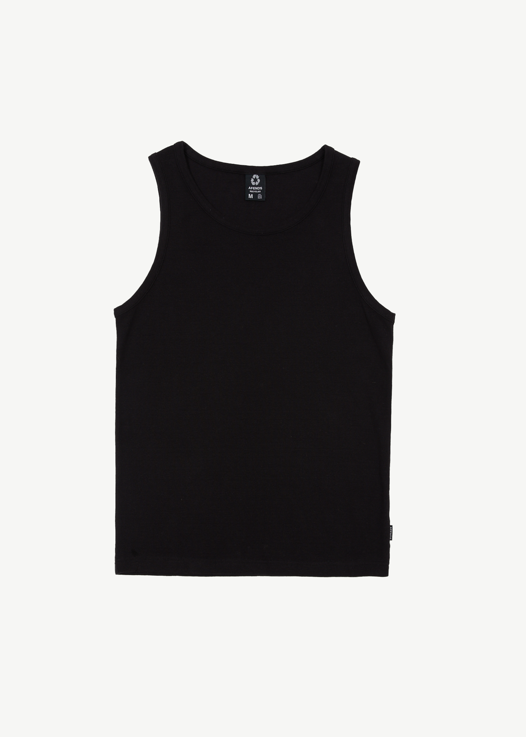 AFENDS Mens Paramount - Recycled Rib Singlet - Black - Sustainable Clothing - Streetwear