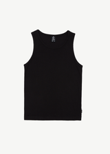 AFENDS Mens Paramount - Recycled Rib Singlet - Black - Afends mens paramount   recycled rib singlet   black