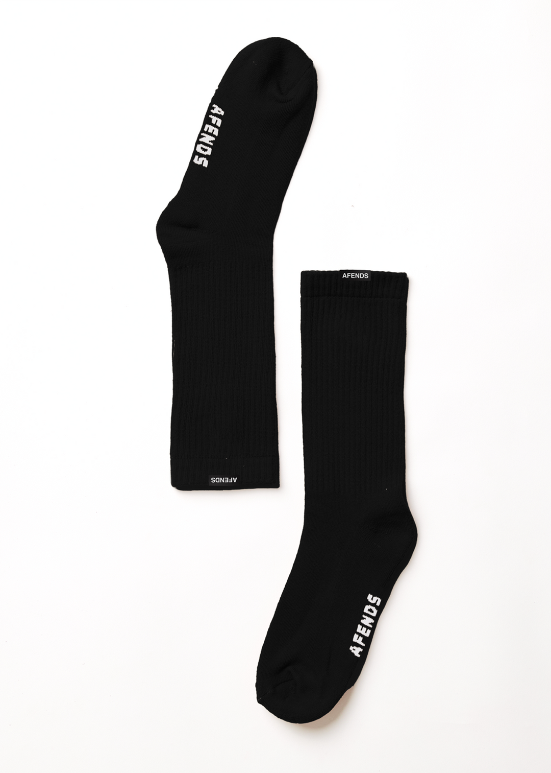 AFENDS Mens Everyday - Socks One Pack - Black - Sustainable Clothing - Streetwear