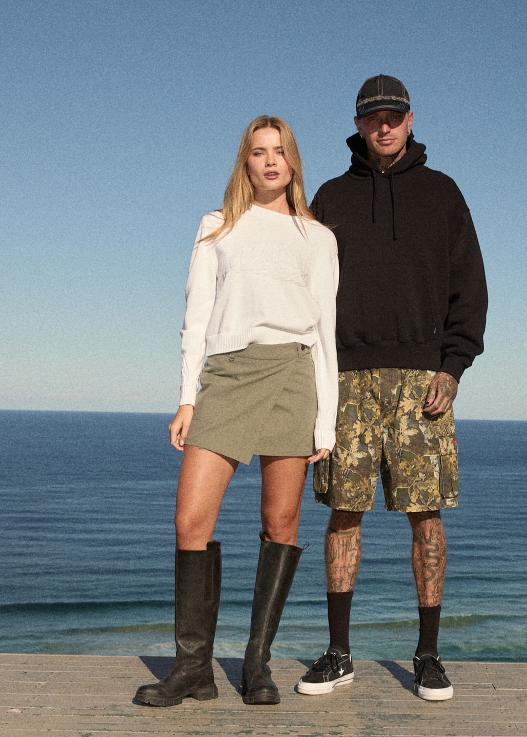 AFENDS Womens Fraser - Utility Mini Skirt - Olive - Sustainable Clothing - Streetwear