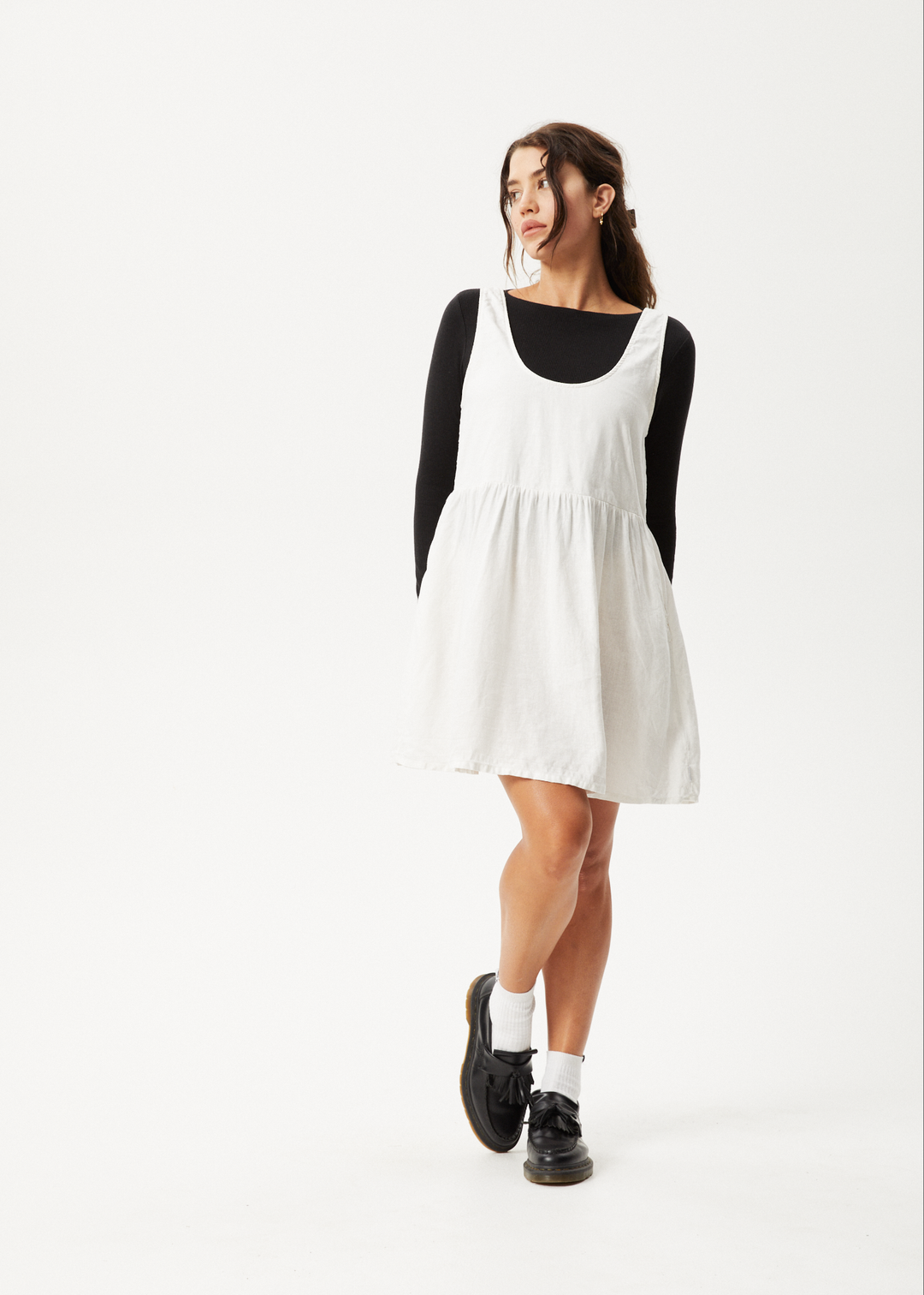 AFENDS Womens Jesse - Mini Dress - Natural - Sustainable Clothing - Streetwear