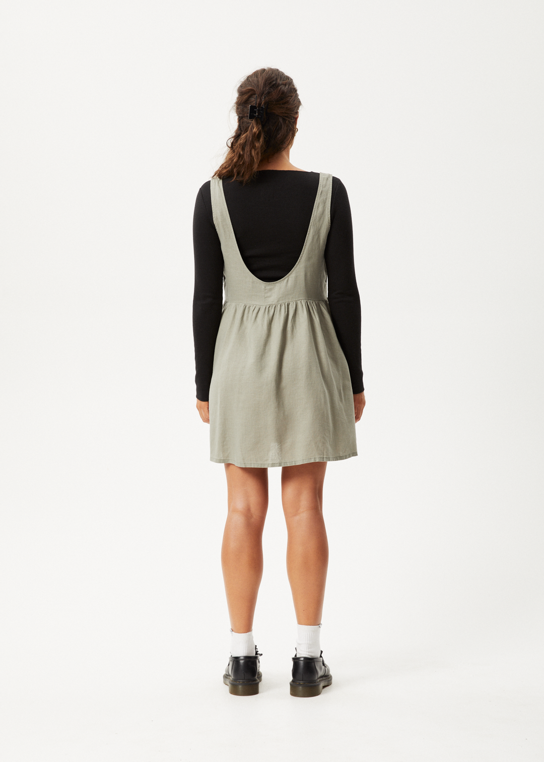 AFENDS Womens Jesse - Mini Dress - Olive - Sustainable Clothing - Streetwear