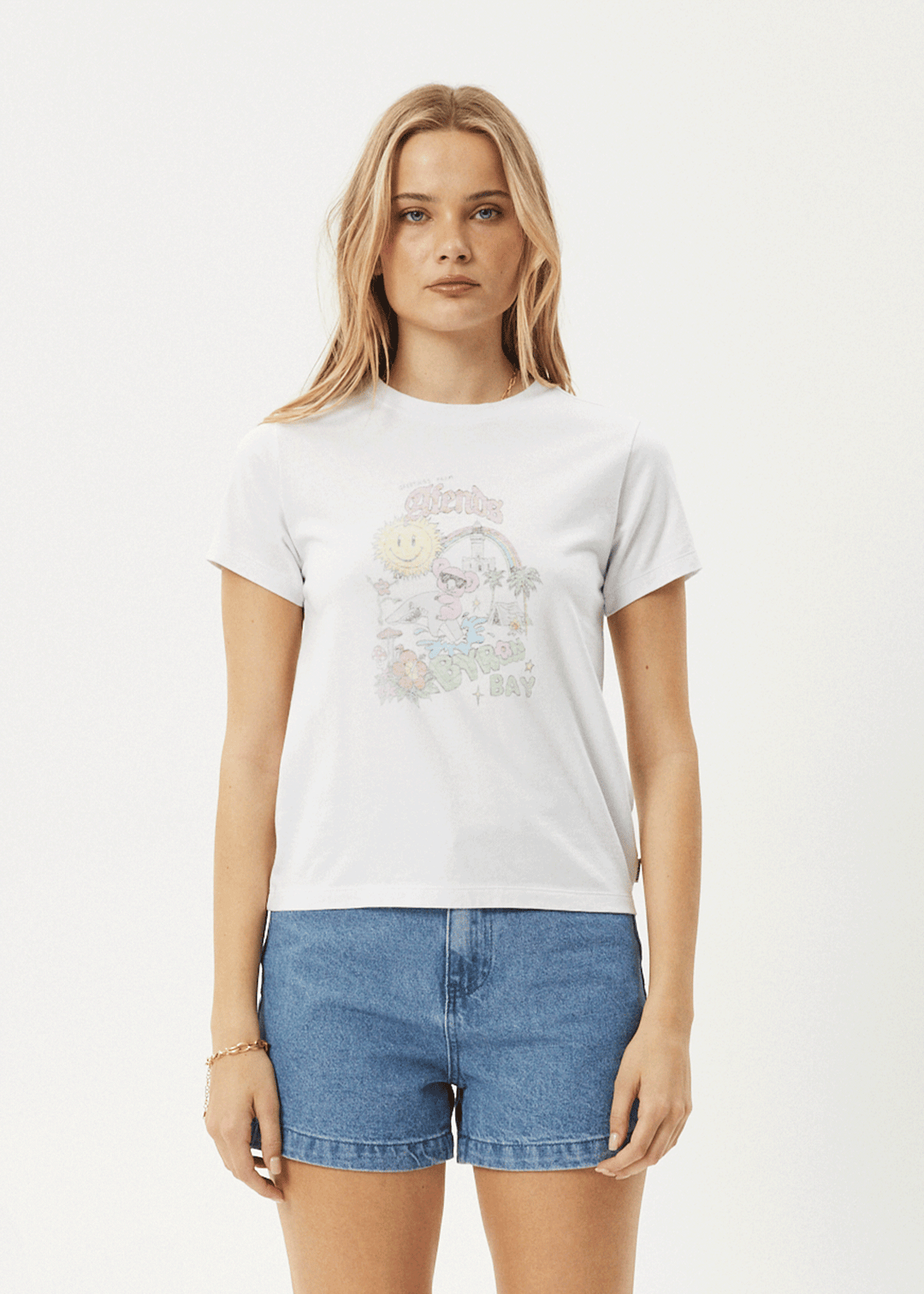 AFENDS Womens Greetings - Regular Tee - White - Sustainable Clothing - Streetwear