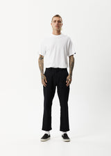 AFENDS Mens Ninety Twos - Recycled Chino Pant - Black - Afends mens ninety twos   recycled chino pant   black