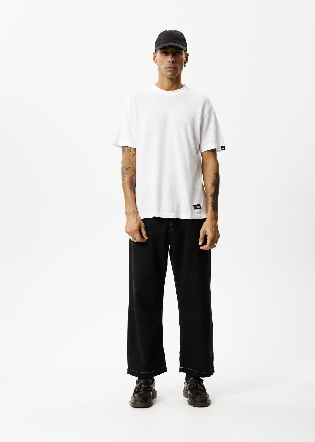 AFENDS Mens Pablo - Baggy Pants - Black - Sustainable Clothing - Streetwear