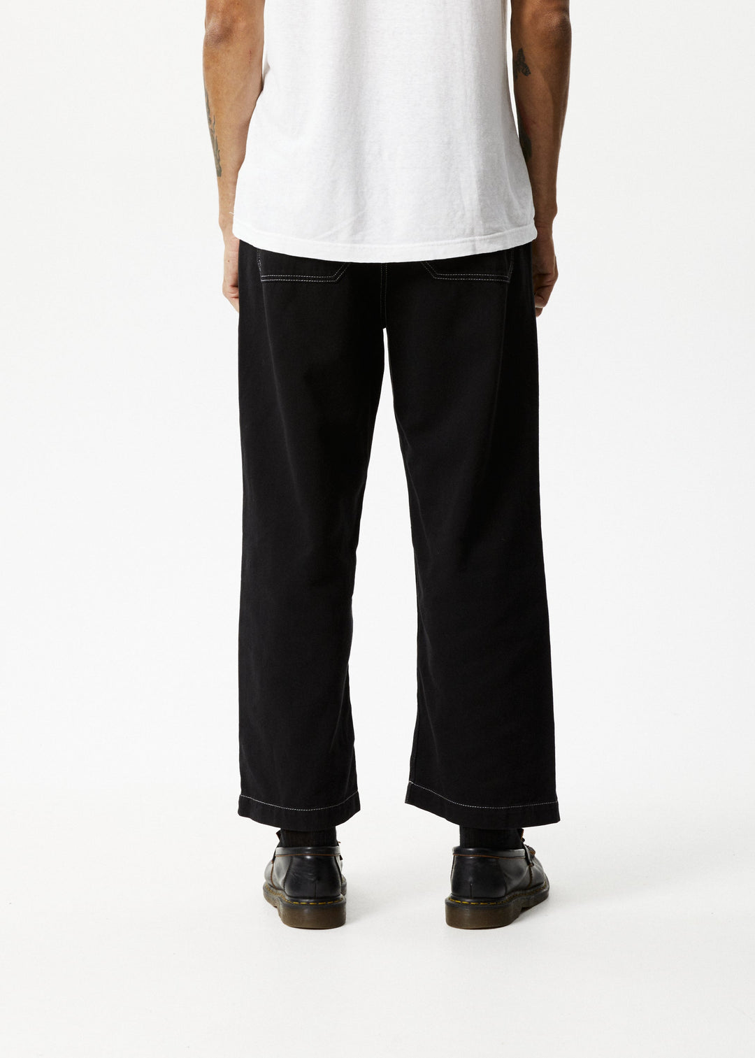 AFENDS Mens Pablo - Baggy Pants - Black - Sustainable Clothing - Streetwear