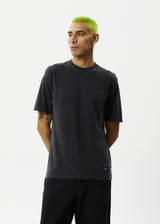 AFENDS Mens Classic - Hemp Retro T-Shirt - Stone Black - Afends mens classic   hemp retro t shirt   stone black