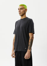 AFENDS Mens Classic - Hemp Retro T-Shirt - Stone Black - Afends mens classic   hemp retro t shirt   stone black