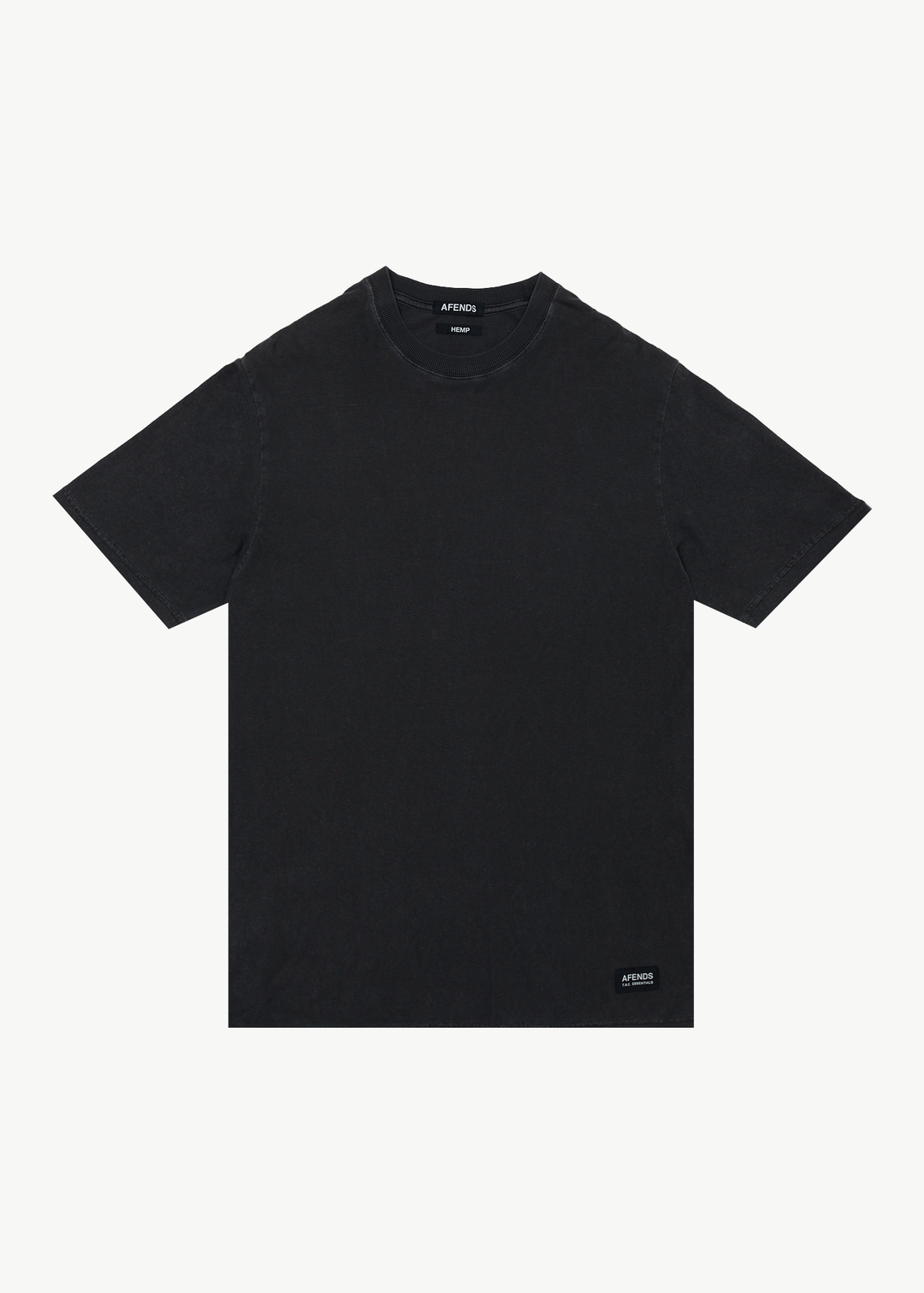 AFENDS Mens Classic - Retro Fit Tee - Stone Black - Sustainable Clothing - Streetwear