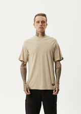 AFENDS Mens Classic - Hemp Retro T-Shirt - Taupe - Afends mens classic   hemp retro t shirt   taupe