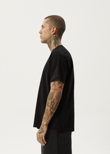 AFENDS Mens Genesis - Heavy Boxy Tee - Black - Afends mens genesis   heavy boxy tee   black   sustainable clothing   streetwear