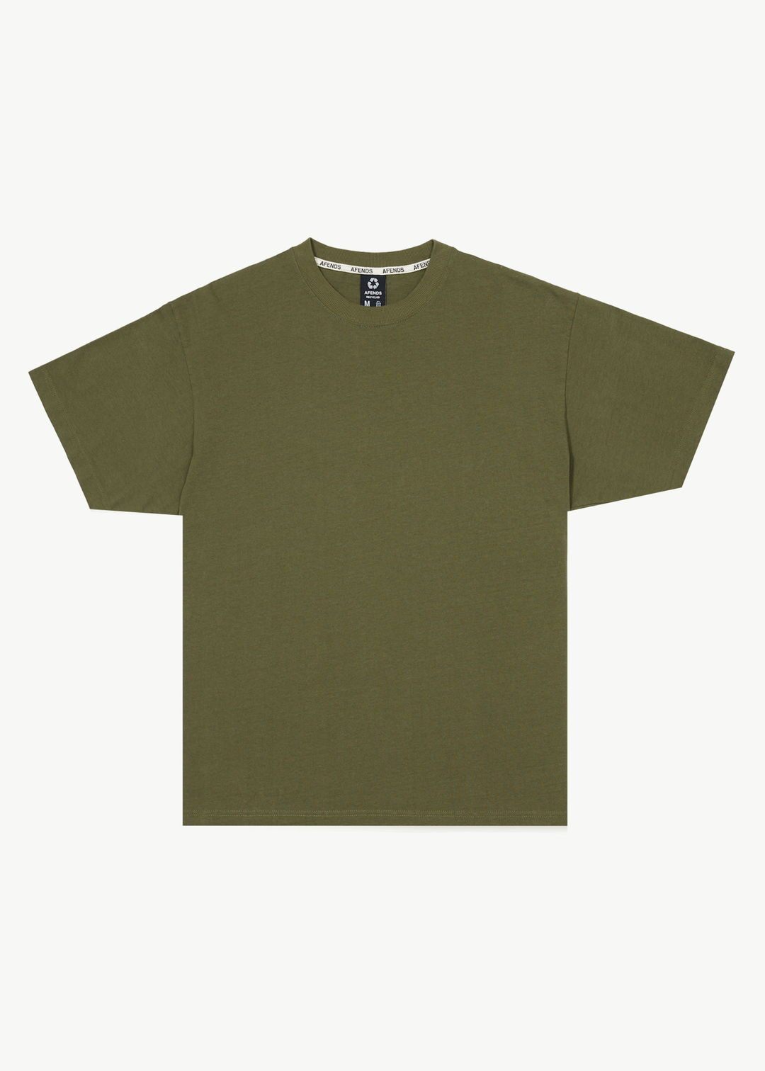 AFENDS Mens Genesis - Heavy Boxy Tee - Military - Sustainable Clothing - Streetwear