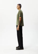 AFENDS Mens Genesis - Heavy Boxy Tee - Military - Afends mens genesis   heavy boxy tee   military   sustainable clothing   streetwear