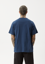 AFENDS Mens Genesis - Heavy Boxy Tee - Navy - Afends mens genesis   heavy boxy tee   navy   sustainable clothing   streetwear