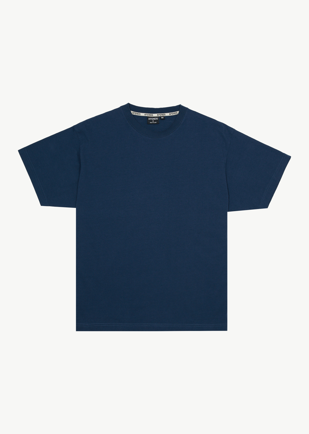 AFENDS Mens Genesis - Heavy Boxy Tee - Navy - Sustainable Clothing - Streetwear