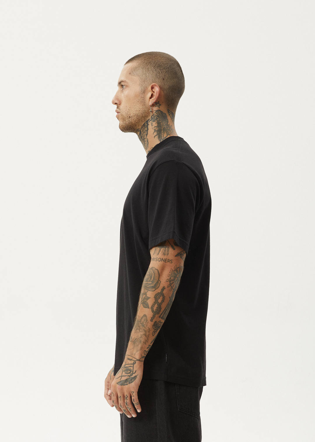 AFENDS Mens Vinyl - Retro Fit Tee - Black - Sustainable Clothing - Streetwear