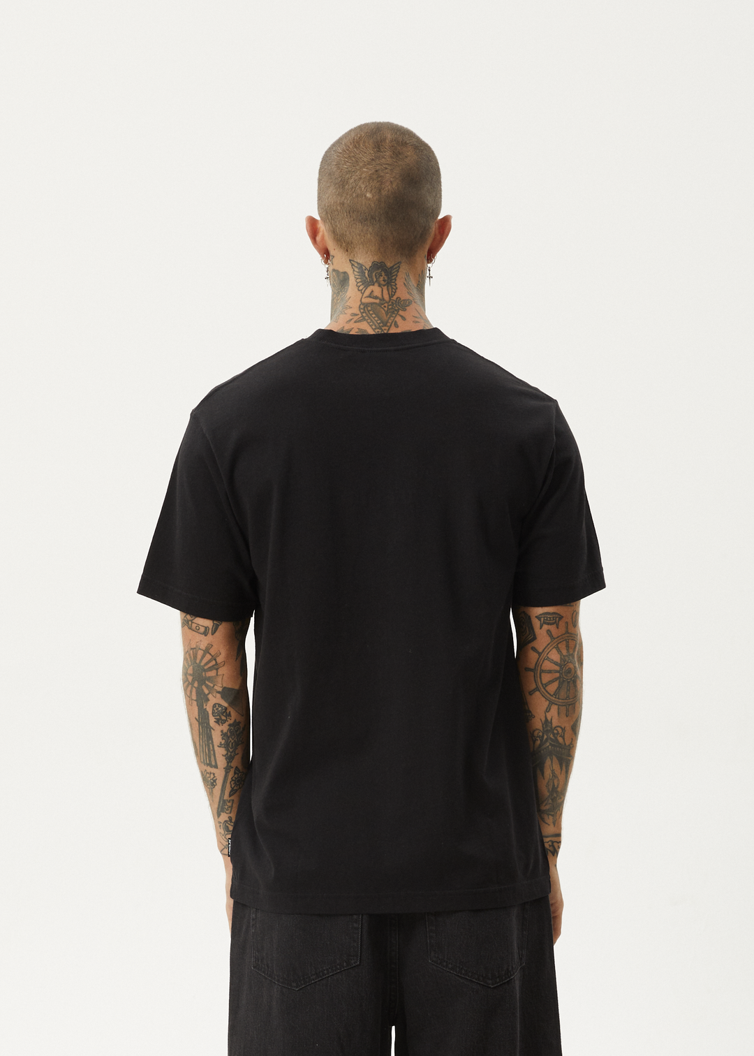 AFENDS Mens Vinyl - Retro Fit Tee - Black - Sustainable Clothing - Streetwear