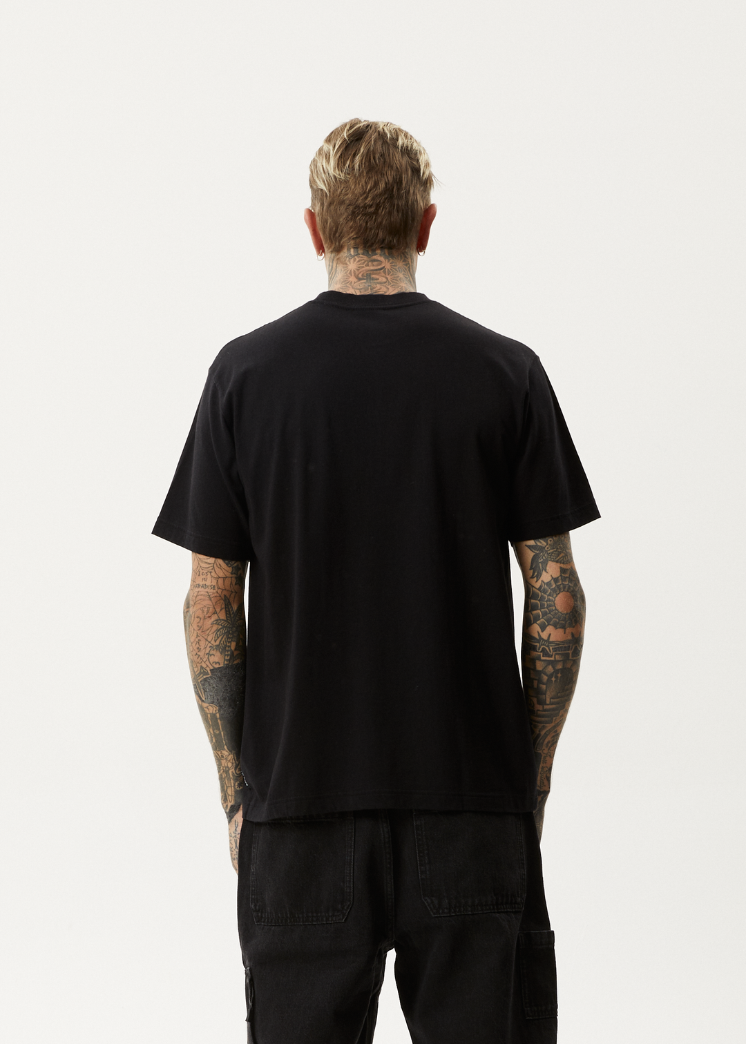 AFENDS Mens Flame - Retro Fit Tee - Black - Sustainable Clothing - Streetwear