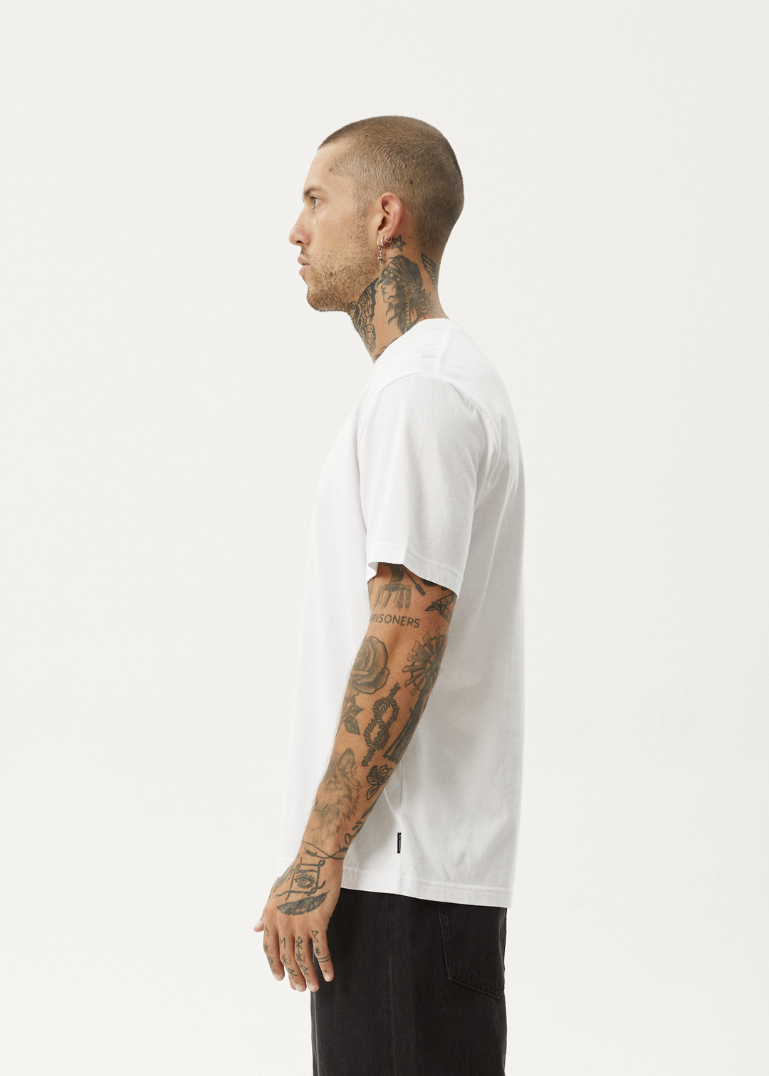 AFENDS Mens Flame - Retro Fit Tee - White - Sustainable Clothing - Streetwear