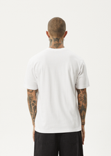 AFENDS Mens Flame - Retro Fit Tee - White - Afends mens flame   retro fit tee   white   sustainable clothing   streetwear