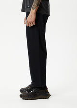 AFENDS Mens Mixed Business - Suit Pants - Black - Afends mens mixed business   suit pants   black   sustainable clothing   streetwear