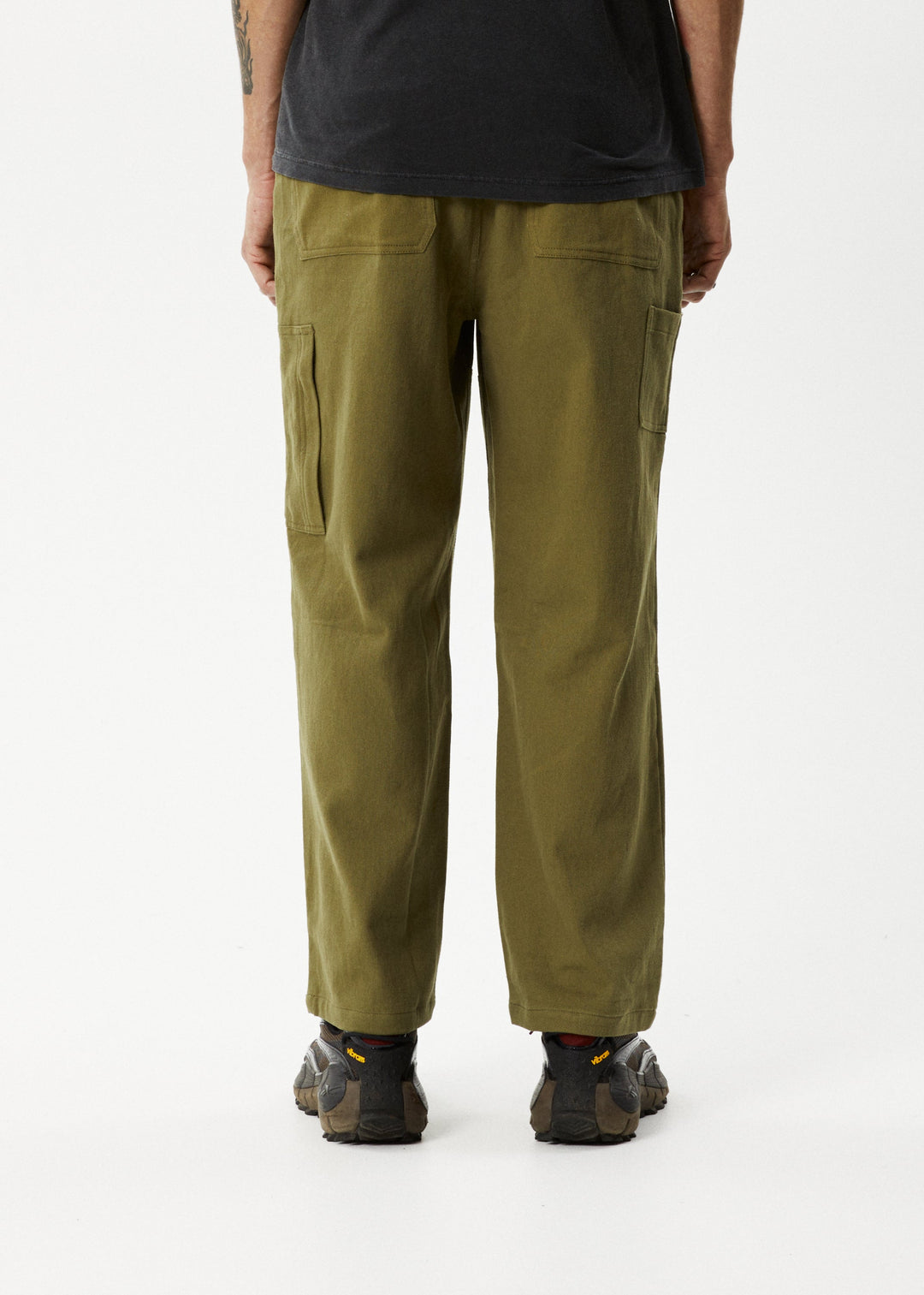 AFENDS Mens Richmond - Recycled Carpenter Pant - Military - Sustainable Clothing - Streetwear