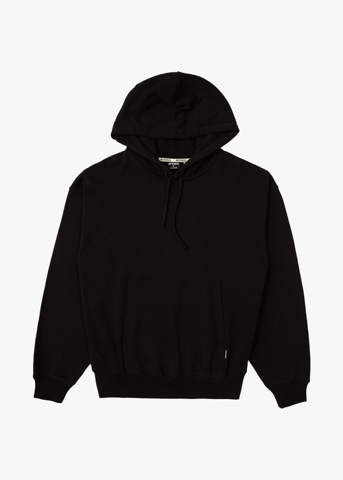 AFENDS Mens Genesis - Boxy Pull On Hood - Black