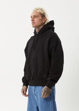 AFENDS Mens Genesis - Boxy Pull On Hood - Black - Afends mens genesis   boxy pull on hood   black   sustainable clothing   streetwear