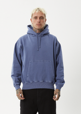 AFENDS Mens Genesis - Boxy Pull On Hood - Washed Marlin - Afends mens genesis   boxy pull on hood   washed marlin   sustainable clothing   streetwear